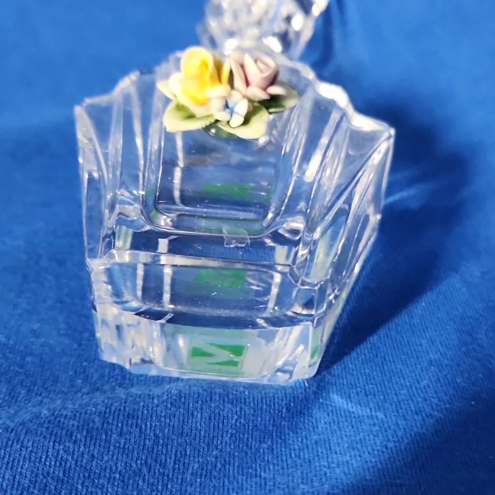 Vintage Italian Kristakolor Millefior 24% Leaded Crystal  Vanity Bottle
